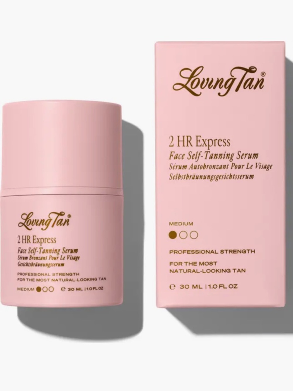Loving tan 2 hour express face tanning serum medium